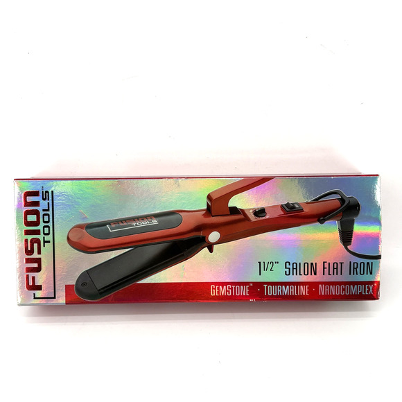 Fusion Tools Tourmaline Flat Iron HTX102 Adjustable Temperature NEW IN BOX - Picture 1 of 9